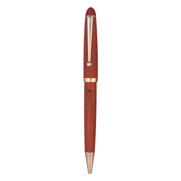5 3/8" rose wood and metal pen with black ink and... from ASI 74601 Calico