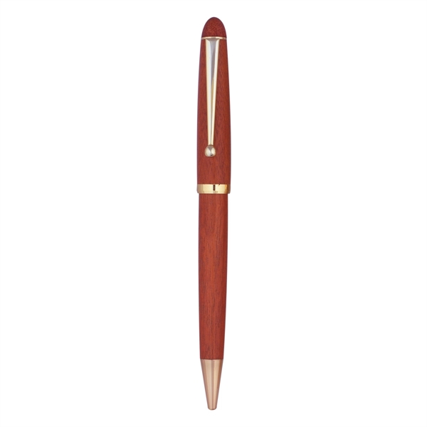 5 3/8" rose wood and metal pen with black ink and... from ASI 74601 Calico