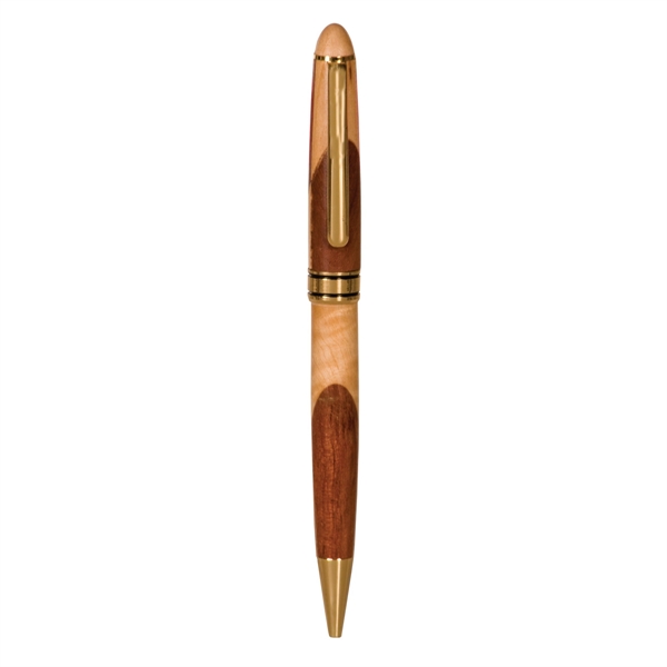 5 3/8" pen made of maple and rose wood with black... from ASI 74601 Calico