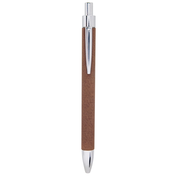 5 5/16" pen made of stainless steel and dark brown leatherette... from ASI 74601 Calico