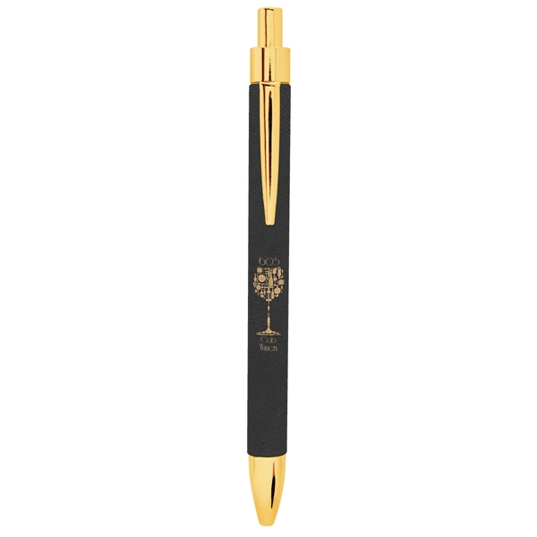 5 5/16" pen made of stainless steel and black leatherette with... from ASI 74601 Calico