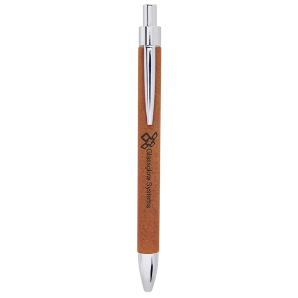 5 5/16" pen made of stainless steel and rawhide leatherette with... from ASI 74601 Calico