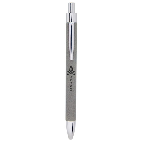 5 5/16" pen made of stainless steel and gray leatherette with... from ASI 74601 Calico