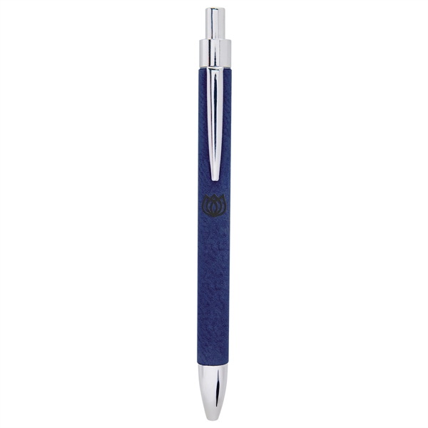 5 5/16" pen made of stainless steel and blue leatherette with... from ASI 74601 Calico