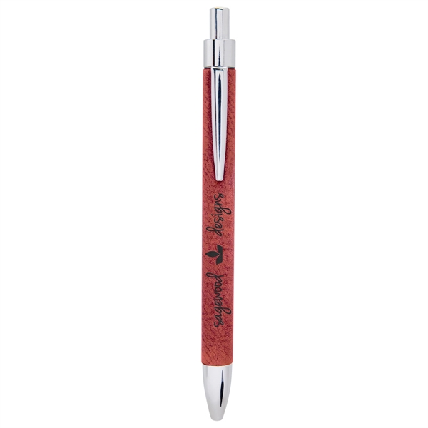 5 5/16" pen made of stainless steel and rose leatherette with... from ASI 74601 Calico