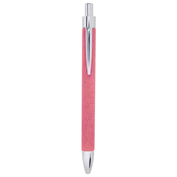 5 5/16" pen made of stainless steel and pink leatherette with... from ASI 74601 Calico