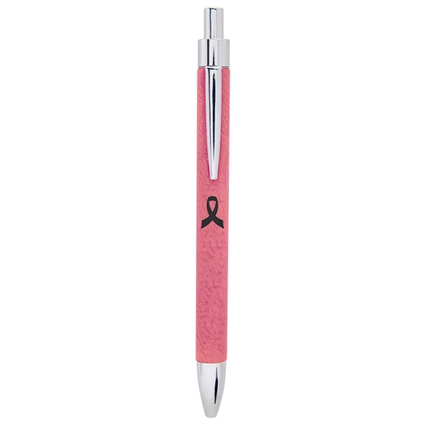 5 5/16" pen made of stainless steel and pink leatherette with... from ASI 74601 Calico
