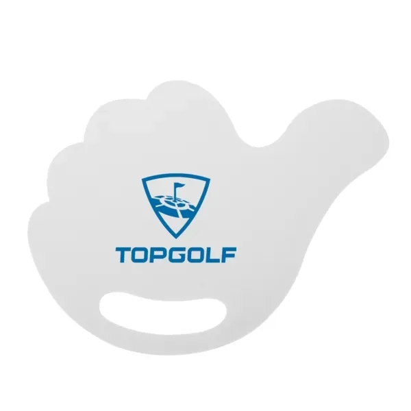 Hand-shaped hand fan made of PP material in bold colors with... from ASI 88060 Snugz/USA Inc / Sweda®