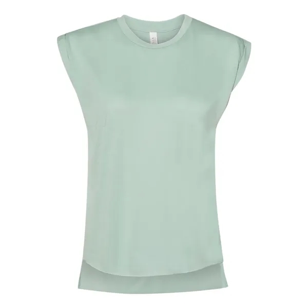 Women's Flowy Muscle Tee with Rolled Cuffs... from ASI 84358 S&S Activewear