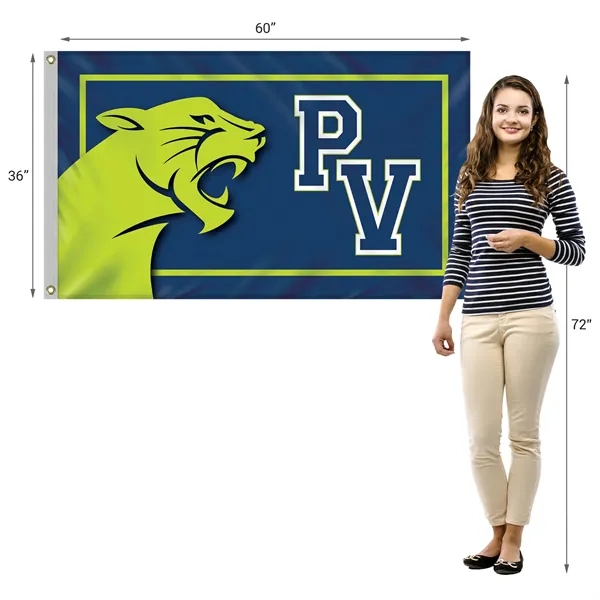 3' x 5' Digitally Printed Outdoor Spun Polyester Single Reverse Double... from ASI 80228 Quinn