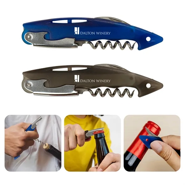 This 3-in-1 wine tool includes a corkscrew, bottle opener and foil... from ASI 52710 Lincoln Line