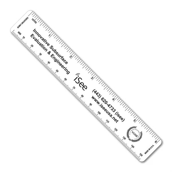 6 inch .020 flexible PVC ruler with general scales. Printed four... from ASI 53430 Executive Line / Executive Line®