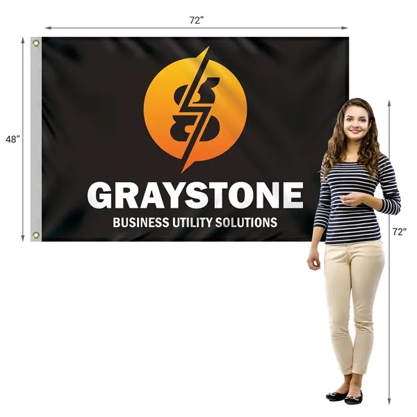 4' x 6' Digitally Printed Outdoor Spun Polyester Single Reverse Double... from ASI 80228 Quinn