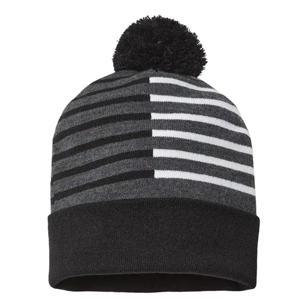 CAP AMERICA USA-Made Half Color Beanie... from ASI 84358 S&S Activewear