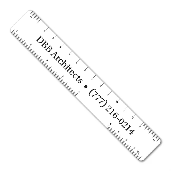 6 inch .020 flexible PVC ruler with architect or engineer scales.... from ASI 53430 Executive Line / Executive Line®