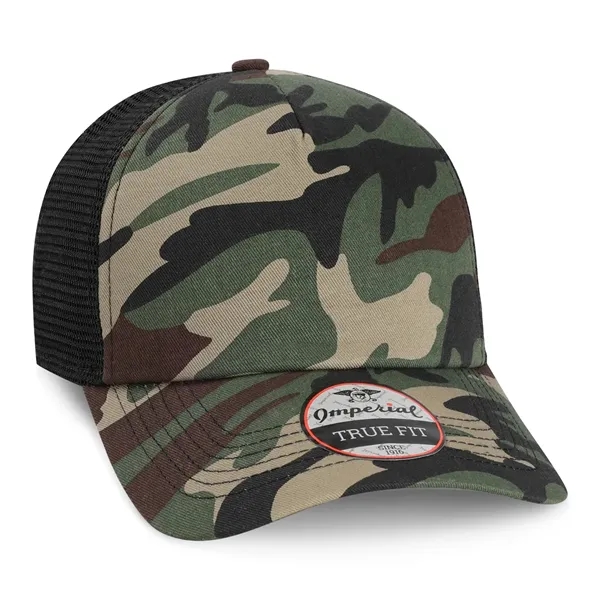 Imperial 1287 5-Panel North Country Trucker Hat with leatherette patch or... from ASI 74601 Calico