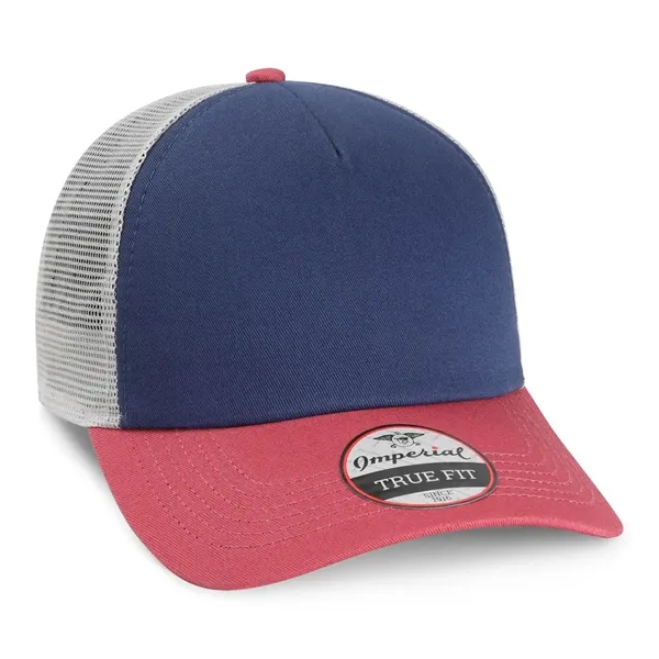 Imperial 1287 5-Panel North Country Trucker Hat with leatherette patch or... from ASI 74601 Calico