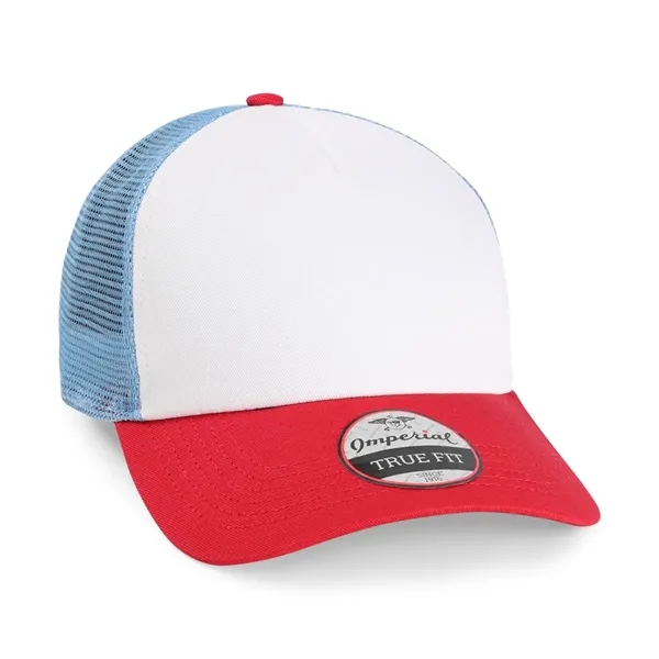 Imperial 1287 5-Panel North Country Trucker Hat with leatherette patch or... from ASI 74601 Calico