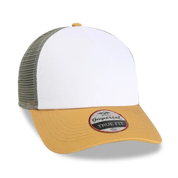 Imperial 1287 5-Panel North Country Trucker Hat with leatherette patch or... from ASI 74601 Calico