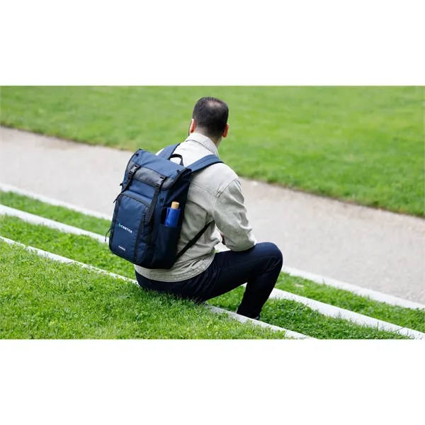 Top loading backpack with padded laptop sleeve and reflective front strip.... from ASI 56070 Gemline / Gemline®