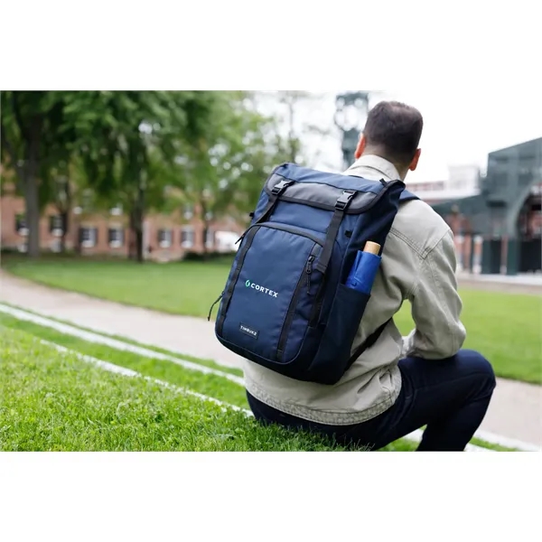 Top loading backpack with padded laptop sleeve and reflective front strip.... from ASI 56070 Gemline / Gemline®