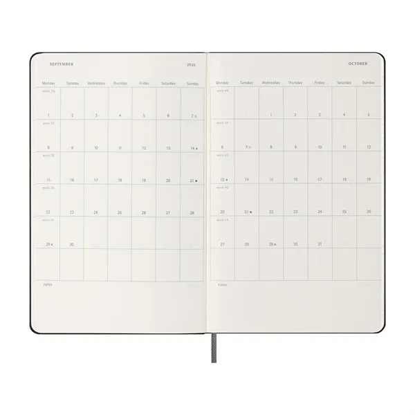 12-month daily 2026 planner with hard cover, elastic closure and ribbon... from ASI 56070 Gemline / Gemline®