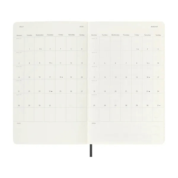 12-month weekly 2026 planner with soft cover, elastic closure and ribbon... from ASI 56070 Gemline / Gemline®