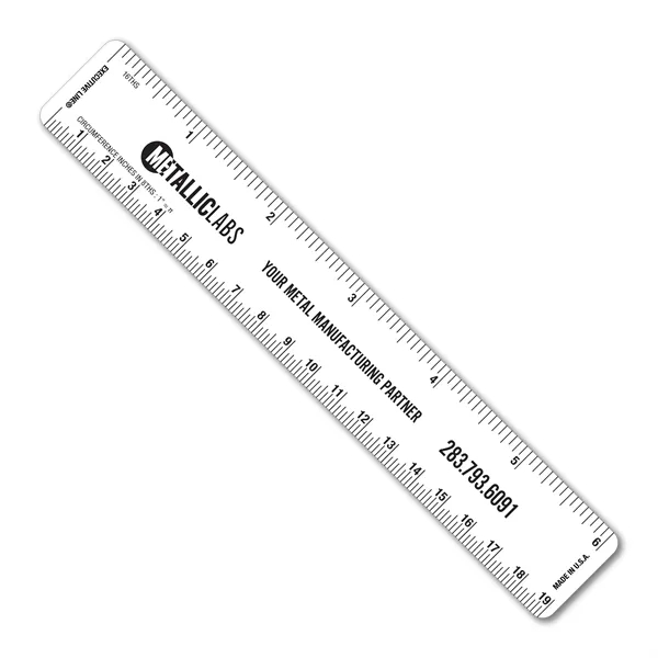 12 inch .020 flexible PVC ruler with tinner circumference scales. Printed... from ASI 53430 Executive Line / Executive Line®