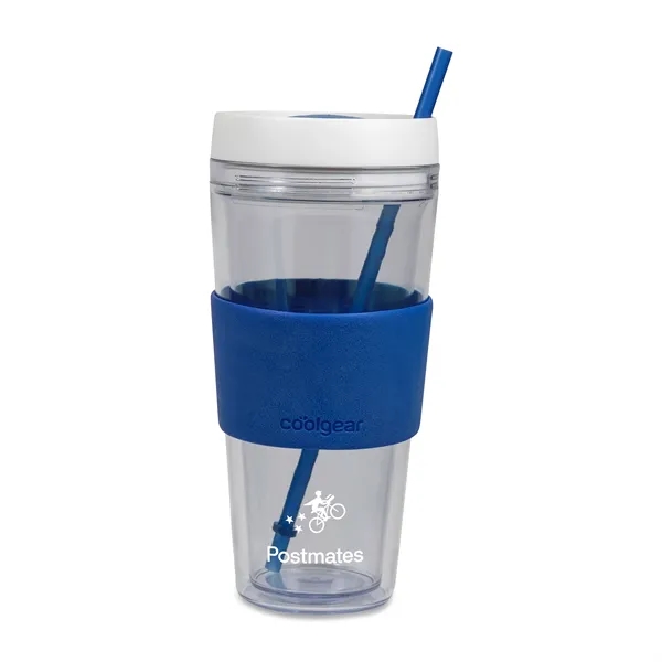 24 oz. double wall insulated bottle with twist-top lid and straw.... from ASI 56070 Gemline / Gemline®