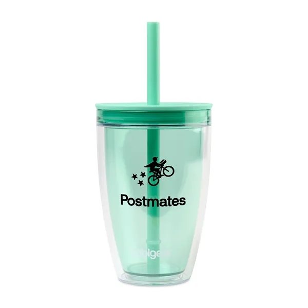 14 oz. insulated botte with press-flat lid, straw and double wall... from ASI 56070 Gemline / Gemline®