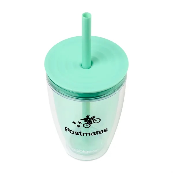 14 oz. insulated botte with press-flat lid, straw and double wall... from ASI 56070 Gemline / Gemline®