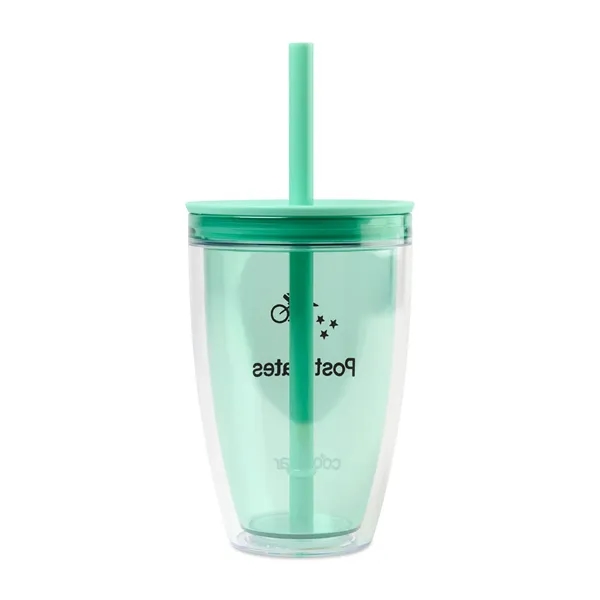 14 oz. insulated botte with press-flat lid, straw and double wall... from ASI 56070 Gemline / Gemline®