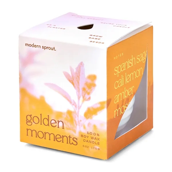 6 oz. soy candle that turns into a planter; seed packet... from ASI 56070 Gemline / Gemline®