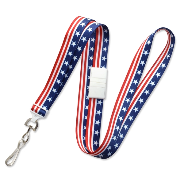 Show some spirit with these unique 5/8" Stars & Stripes dye-sub... from ASI 79898 Promovision / PROMOVISION