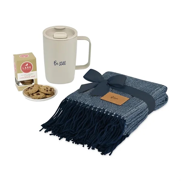 All Wrapped Up gift set featuring a throw blanket, mug and... from ASI 56070 Gemline / Gemline®