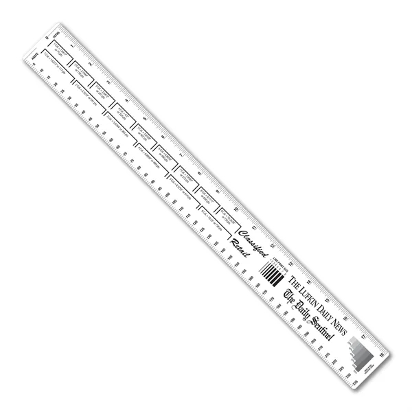 18 inch .020 flexible PVC ruler with printing & publishing scales.... from ASI 53430 Executive Line / Executive Line®