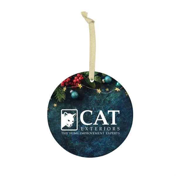 Round ceramic holiday ornament with string.... from ASI 52263 EMT