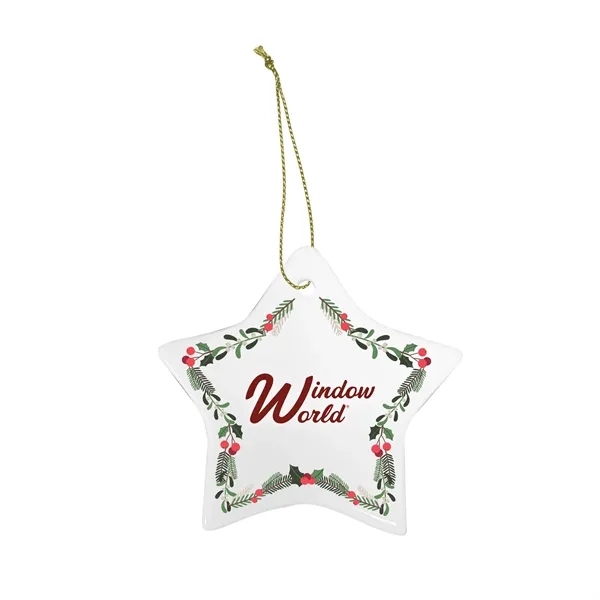 Ceramic star-shaped ornament with string and gift box.... from ASI 52263 EMT