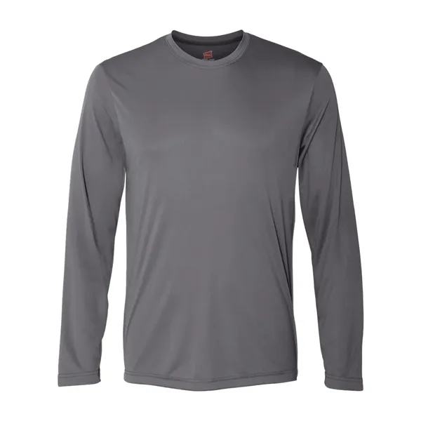 Hanes long sleeve 100% polyester performance T-shirt with UV protection and... from ASI 84358 S&S Activewear