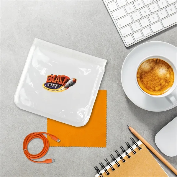 Clear C to C Cable & Cloth Set... from ASI 30208 A P Specialties / AP Specialties