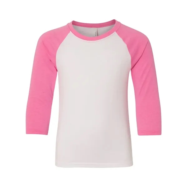 Youth CVC three-quarter sleeve raglan t-shirt with contrasting colors for body... from ASI 84358 S&S Activewear