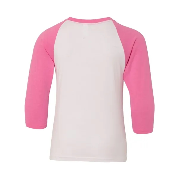 Youth CVC three-quarter sleeve raglan t-shirt with contrasting colors for body... from ASI 84358 S&S Activewear