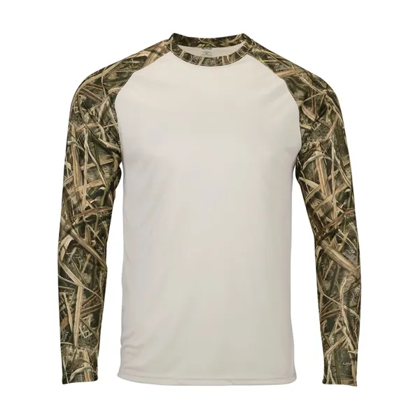 Paragon Jackson Mossy Oak Colorblocked Long Sleeve T-Shirt... from ASI 84358 S&S Activewear