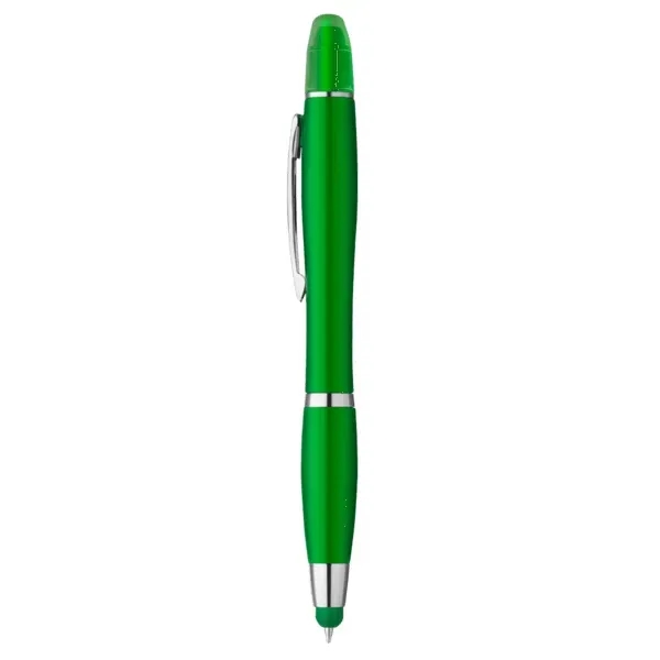 Curvaceous metallic colored stylus pen with a twist-action mechanism and gel... from ASI 88060 Snugz/USA Inc / Sweda®