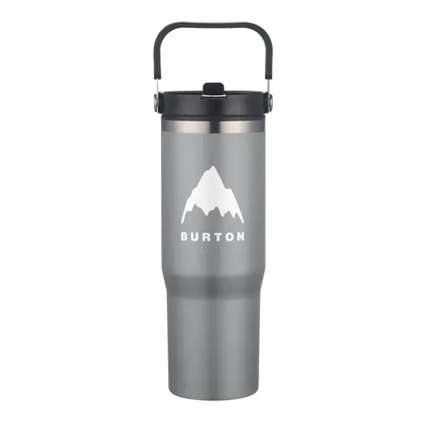 30 oz, double wall stainless steel tumbler with handle and screw-off... from ASI 88060 Snugz/USA Inc
