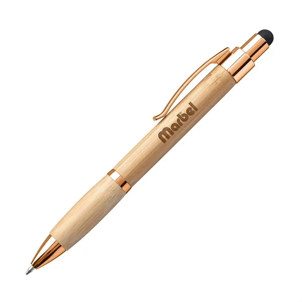 The Kafza click-action ballpoint pen features an eco-friendly bamboo barrel with... from ASI 84592 St Regis Group