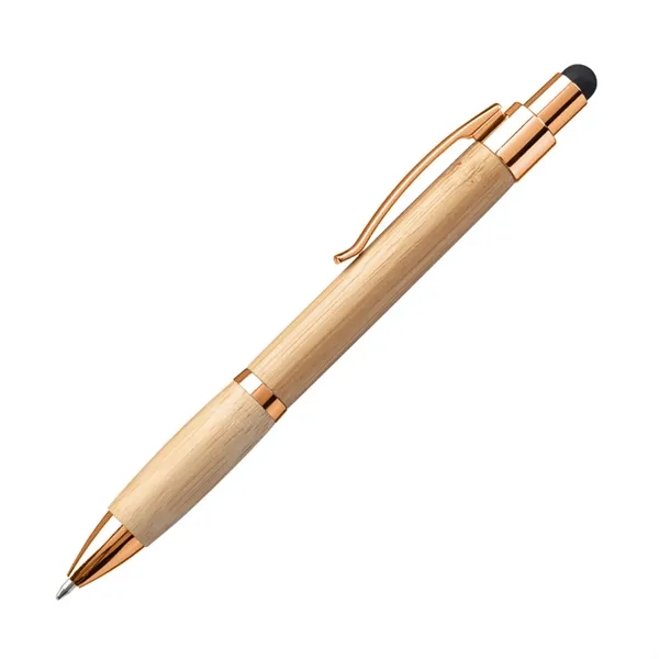 The Kafza click-action ballpoint pen features an eco-friendly bamboo barrel with... from ASI 84592 St Regis Group