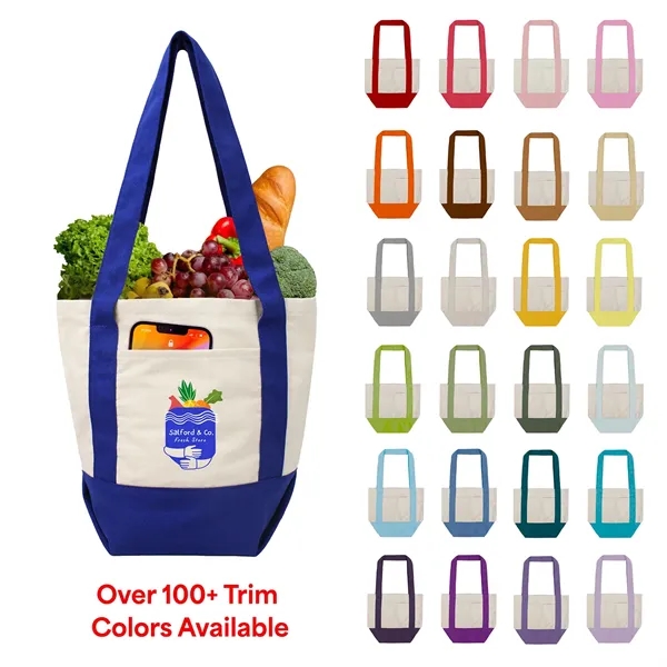 13"W x 11.5"H x 6"G 10 oz. cotton canvas boat tote... from ASI 37980 Bagworld