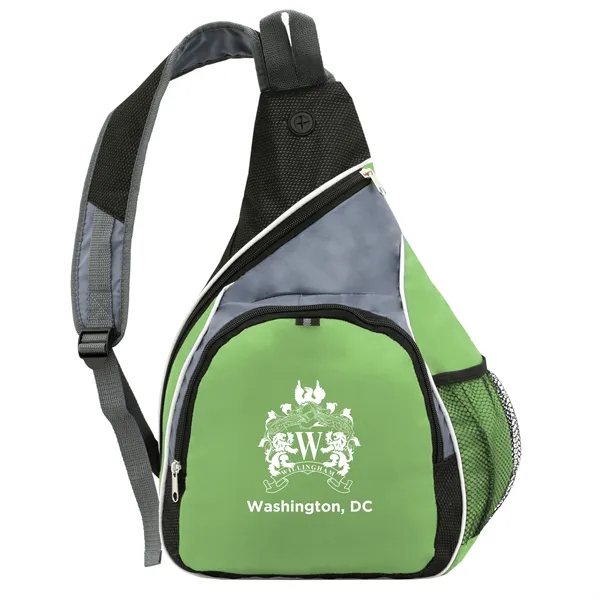 Sling bag made of 600 denier polyester with non-woven accents, 12"... from ASI 46755 Cosmo Promos
