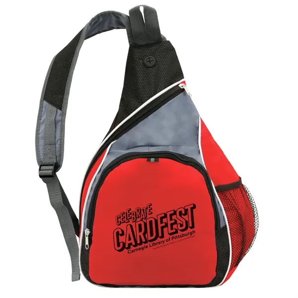 Sling bag made of 600 denier polyester with non-woven accents, 12"... from ASI 46755 Cosmo Promos